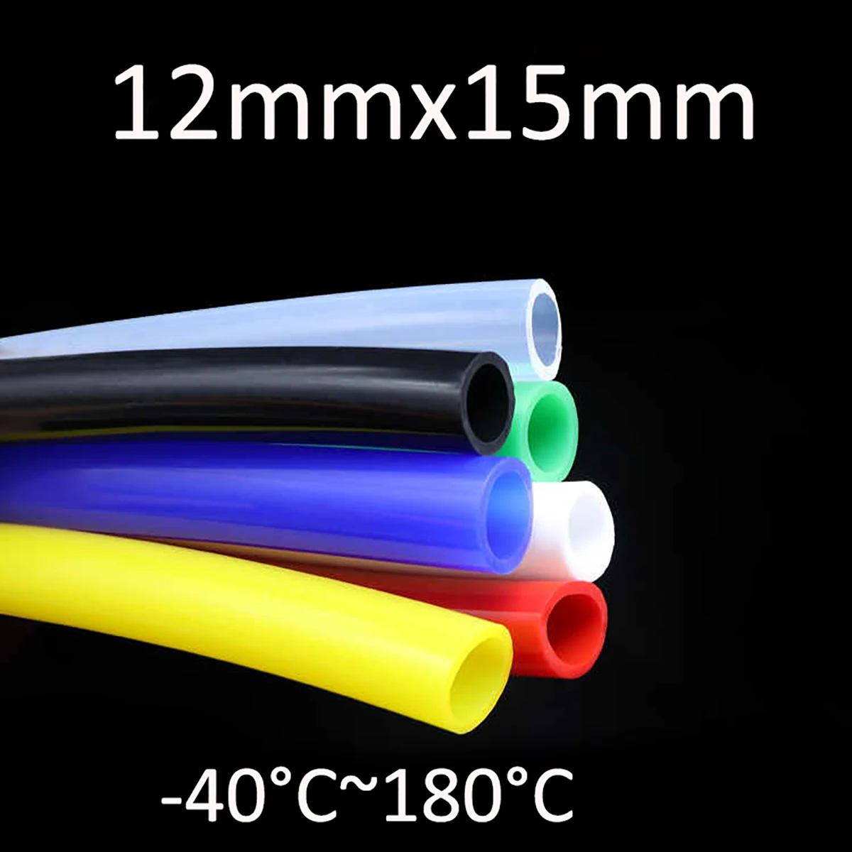 

Food Grade Silicone Tube ID 12mm x OD 15mm Flexible 12mmx15mm Wall Thickness 1.5mm Hose Soft Drink Pipes -40°C to 180°C