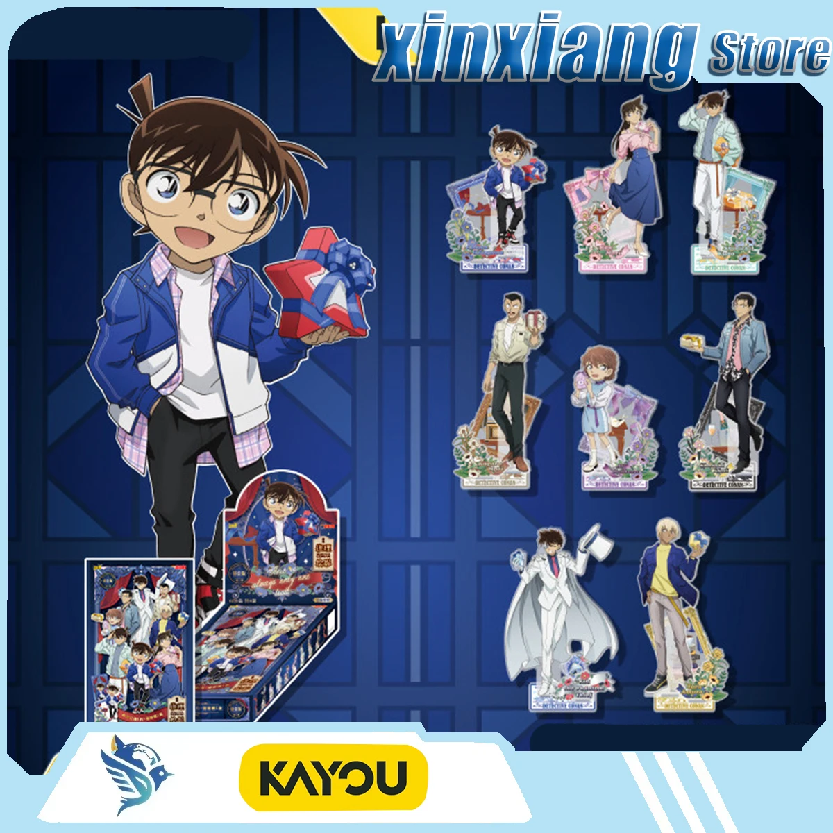 

KAYOU Detective Conan Acrylic Toy Figurines Collectible Card Decorative Items Surprises Comics Souvenirs Trendy Toys Animations