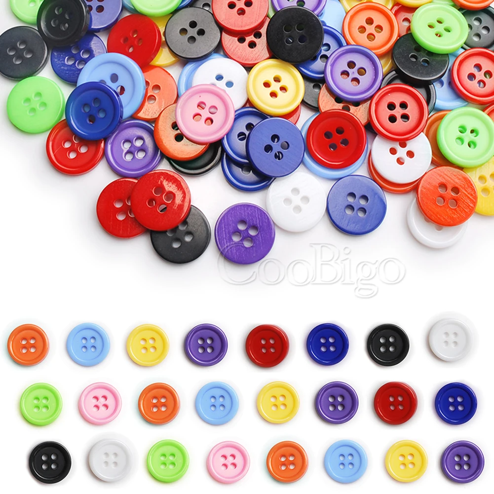 50PCS Resin Decorative Buttons Dolls Clothes for Knitting Bag Fasteners Garment Needlework Sewing DIY Craft Accessories
