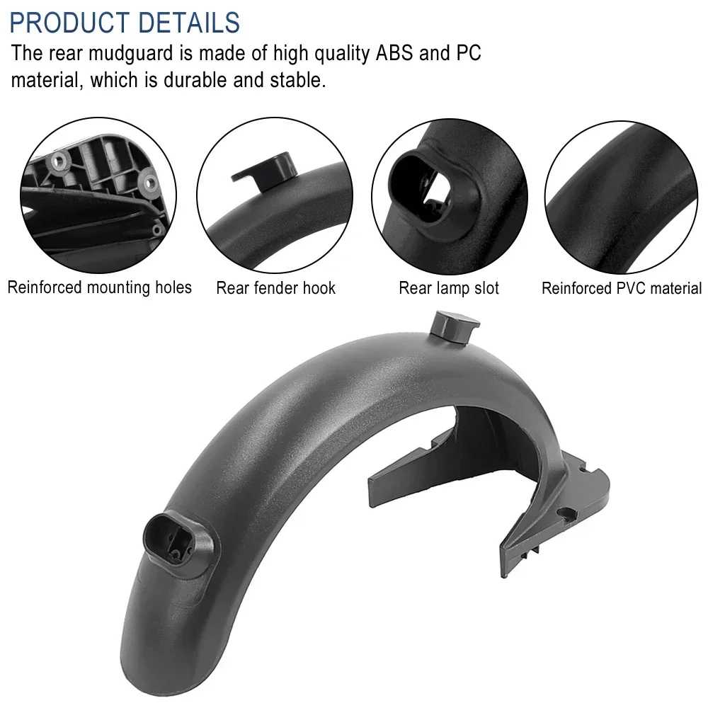 Spatbor Belakang Depan untuk Ninebot MAX G30 Lampu Belakang Peringatan E-skuter dengan Penutup Pelindung Throttle Jempol Bagian Pelindung Lumpur Ekor
