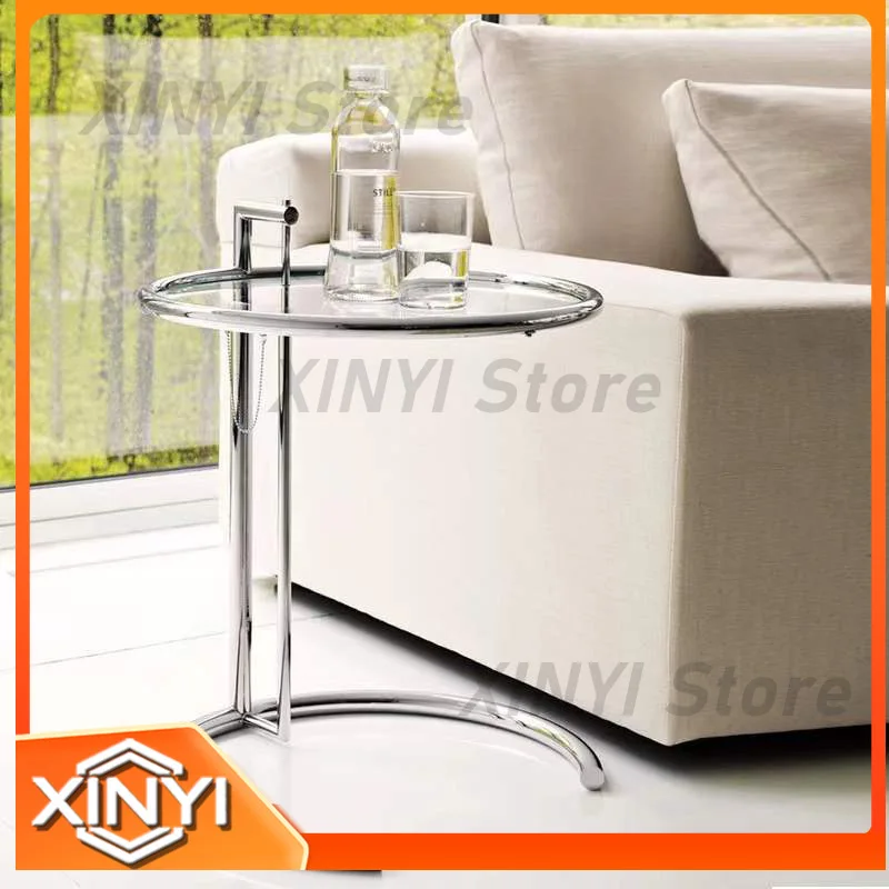 Custom Gray Adjustable Lift Coffee Table for Living Room Bedroom Glass Corner Table