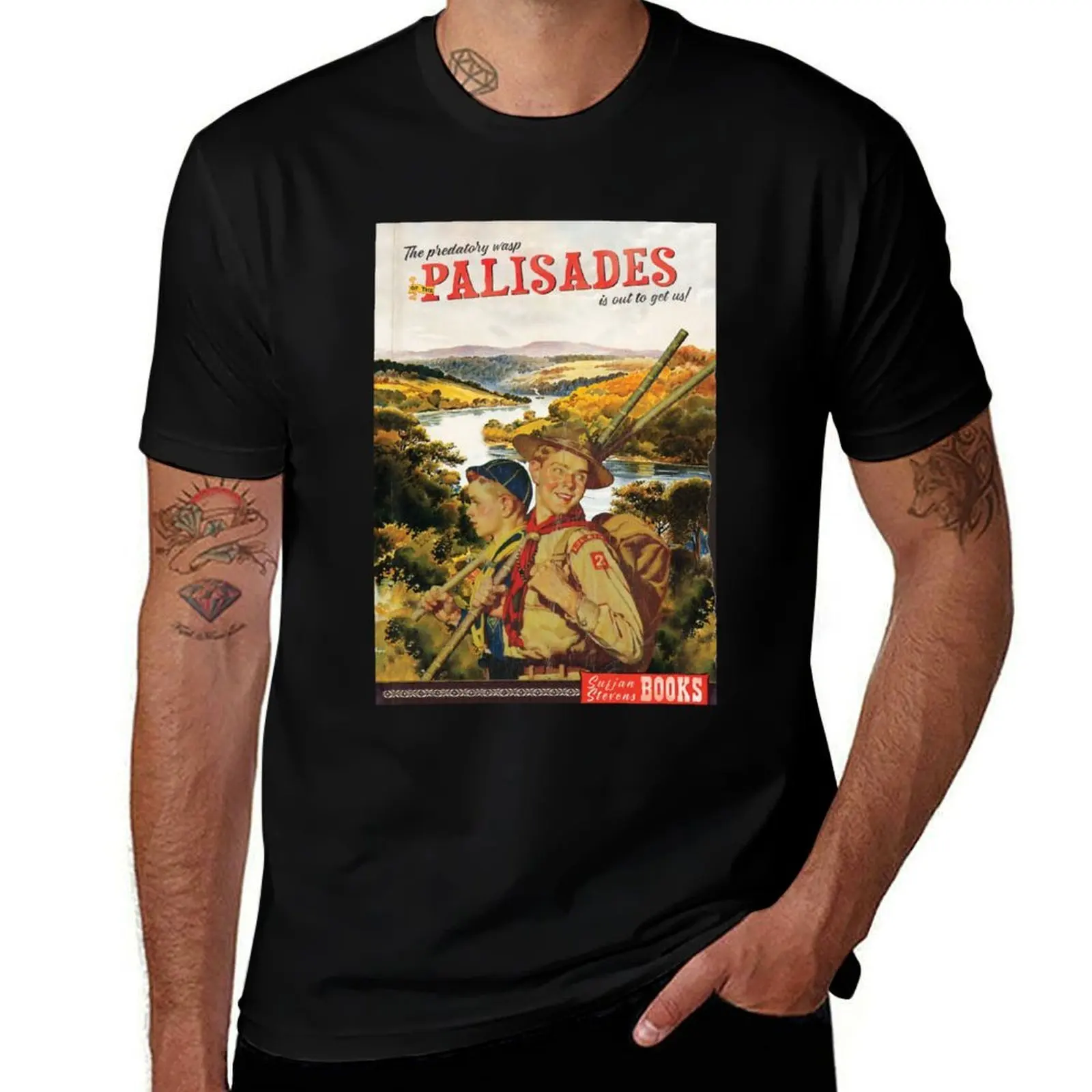The Predatory Wasp // Vintage Poster T-Shirt Soft Casual Short Sleeve Cotton Tee T-Shirt