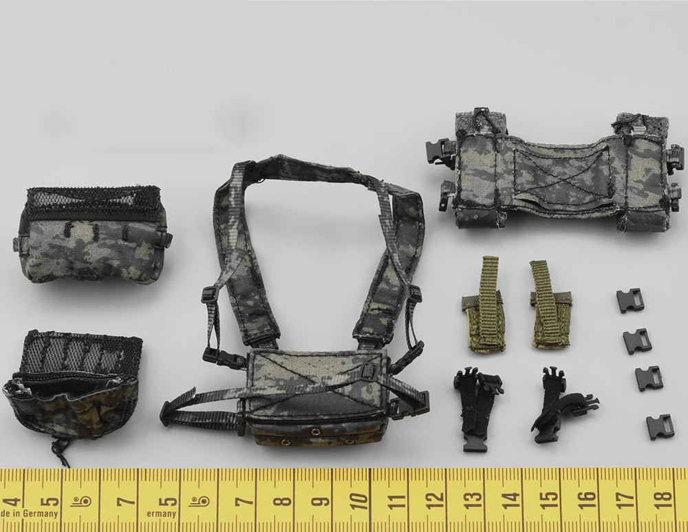Easy&Simple ES 26053S Special Mission Unit Tire1 Operator Jumpers Hang Chest Vest Bags Belt Accessories Fit 12" Action Doll 1/6 - Image 4