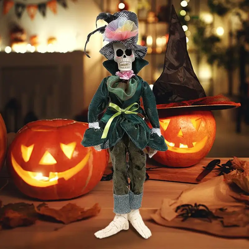 

Halloween Dolls Halloween Decorative Skeleton Doll Ghost Figurine Desktop Decoration House Studio Home Ornaments For Boys Girls