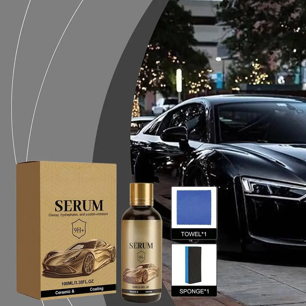 Kit de Revestimiento Cerámico para Automóviles, Pintura de Vidrio Líquido con Nanotecnología de Grafeno, Protección Hidrofóbica, Brillo, Antiarañazos, Juego de Cuidado de la Pintura Automotriz 9H 10H