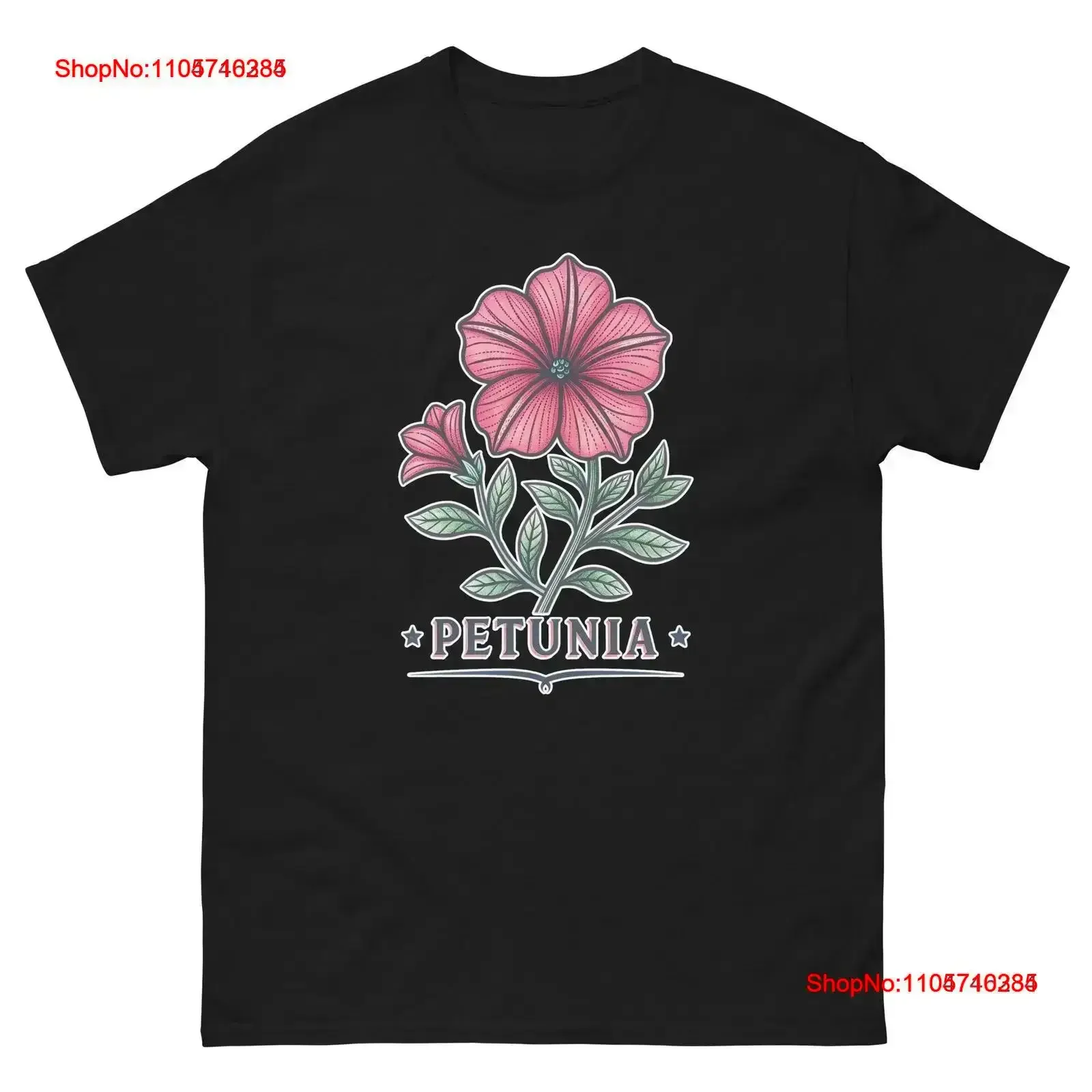 Petunia Plant Horticulture Landscaping Gardening T Shirt vintage Washed Top For Everyday Wear Breathable fashion Casual Unisex