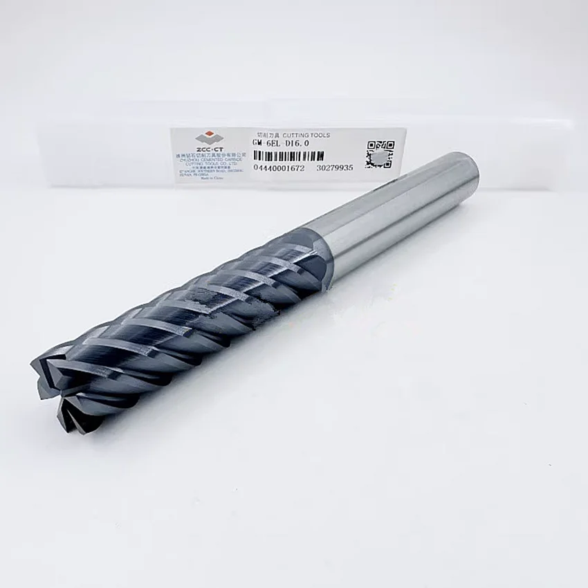 GM-6EL-D16.0 ZCC.CT GM-6EL Six blade straight shank long blade flat end mill D16.0*16*64*150 6F Flat end mill 6 Flutes End Mills