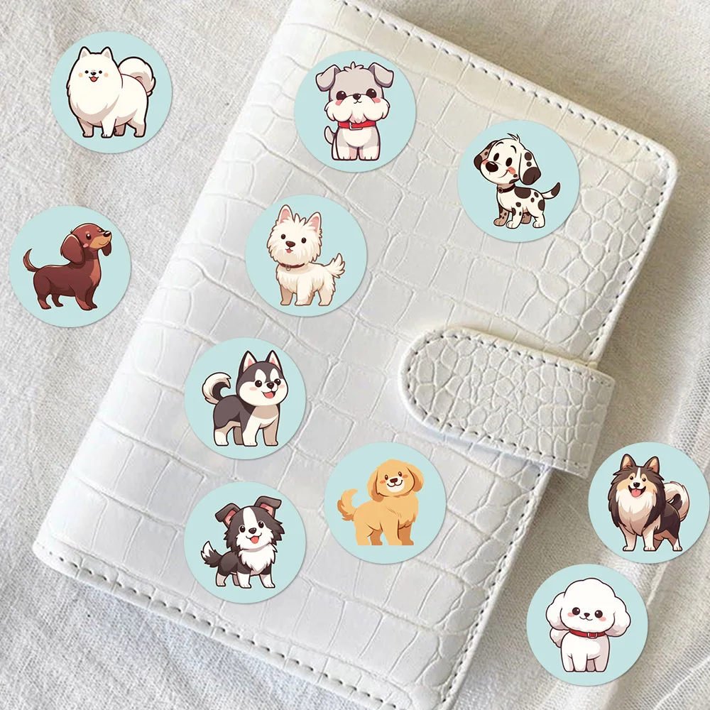 500pcs/Roll Cartoon Cute Dog Animal Sticker DIY PVC Laptop Decals Decoration Stiker Reward Gift Toys
