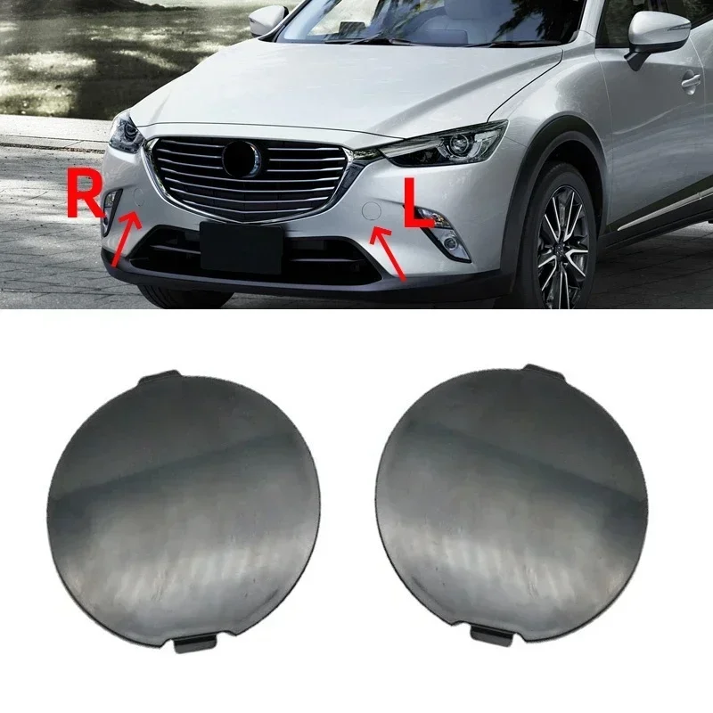 

For Mazda CX3 CX-3 DK 2014-2023 Car Front Bumper Towing Hook Cover Trailer Trim Cap Lid