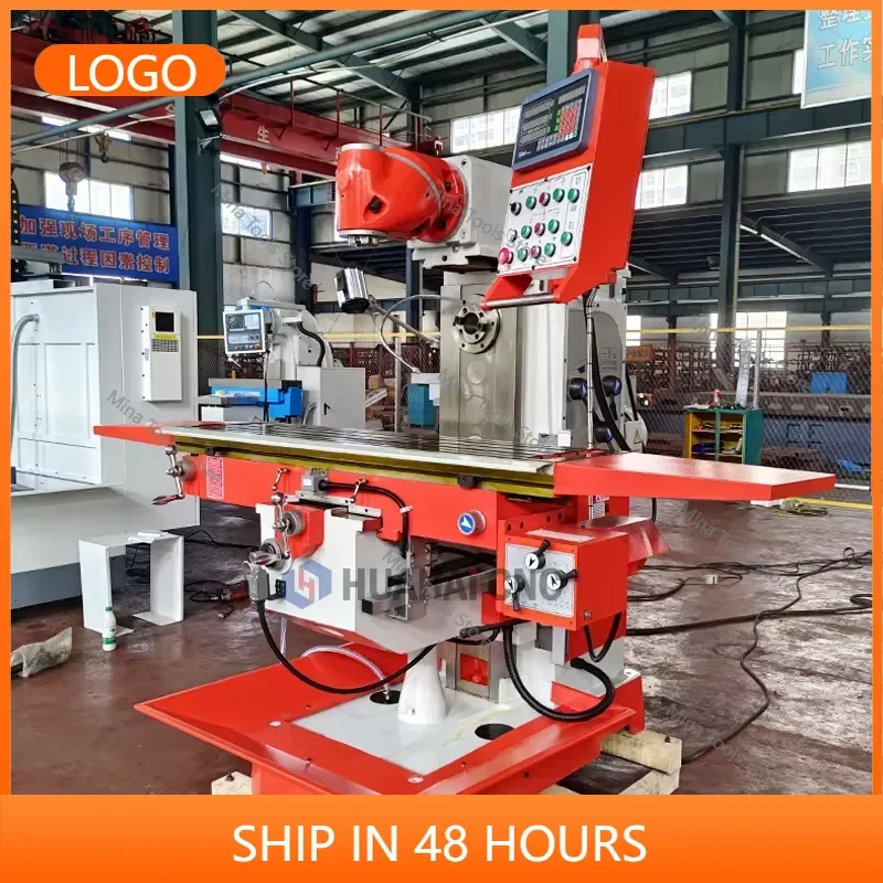 X6236 Universal Vertical Horizontal Milling Machine Rotating Head 220V Medium ISO50 Spindle Taper 60-1800rpm