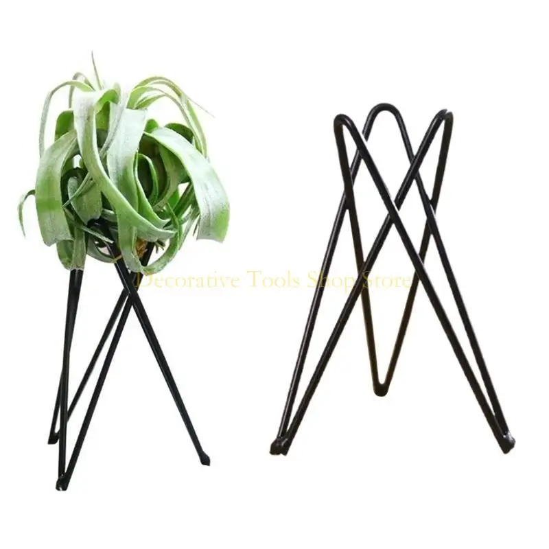 

Air Plant Holder Metal Flower Pot Stand Geometric Iron Tillandsia Display Art