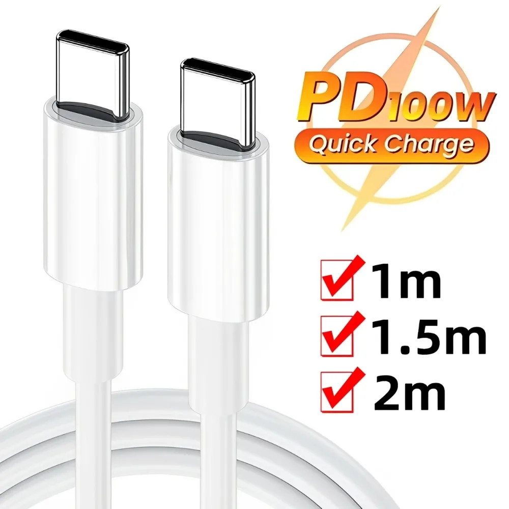 

Кабель PD Type C to Type-C 100 Вт 60 Вт Кабель для быстрой зарядки данных для Macbook iPad iPhone Huawei Samsung Xiaomi USB C to C Data Line