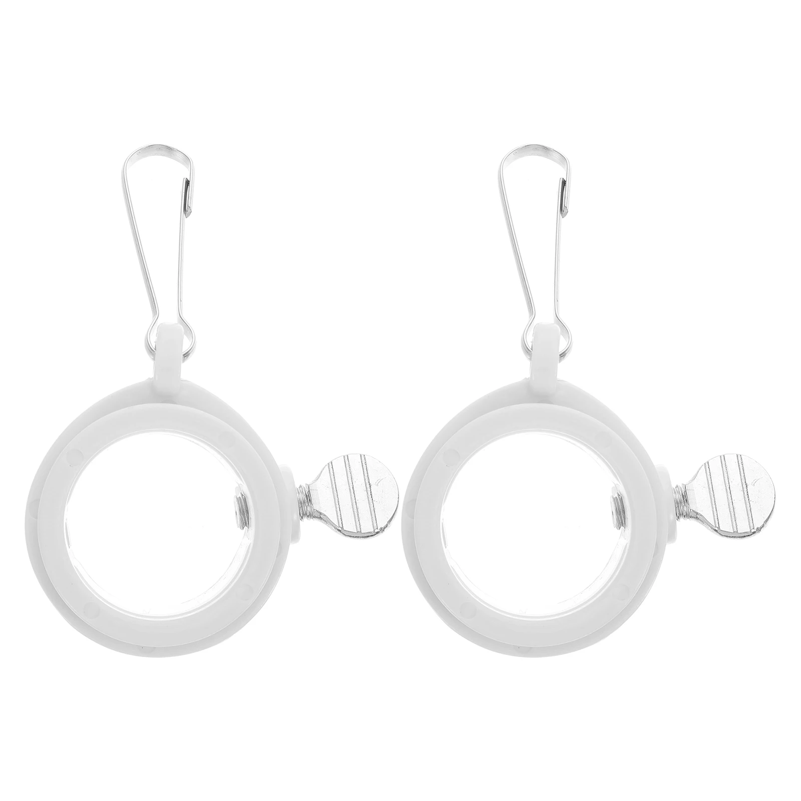 

2pcs Flag Pole Rings Anti-Wrap 0.75-1.02 Inch Diameter Prevents Wrapping White Hooks Aluminum Banner Accessories