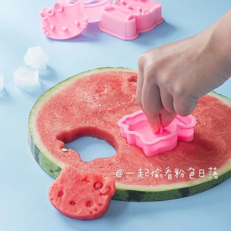 KT Cat Food-grade watermeloen koekjesvorm - thuis bakken gespecialiseerd doe-het-zelf persgereedschap voor food-grade siliconen cakevormen