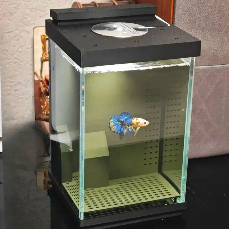 betta dedicated glass fish tank desktop mini small ecological self-circulating desktop aquarium fish tank with filter function
