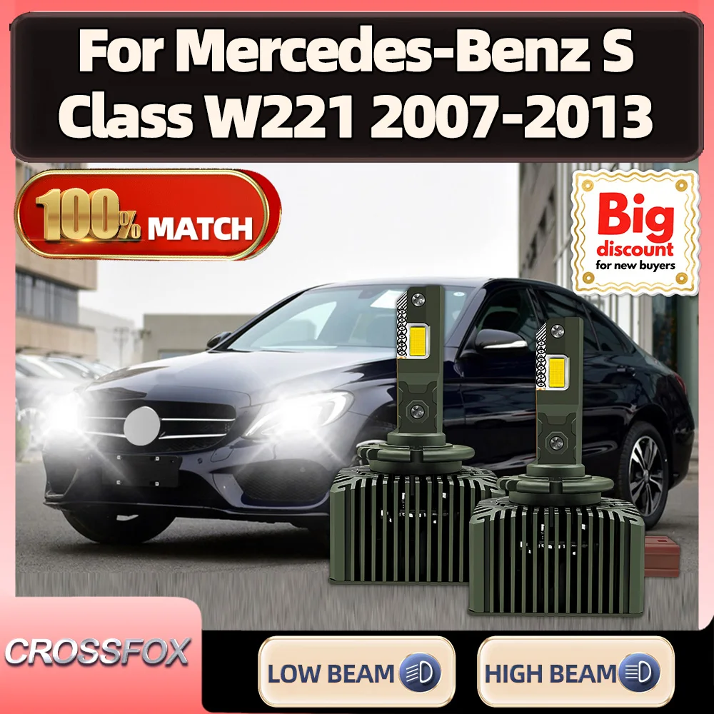 

CROSSFOX для Mercedes-Benz S Class W221 2007 2008 2009 2010 2011 2012 2013 светодиодная ксеноновая лампа для фар D1S сменная автомобильная лампа