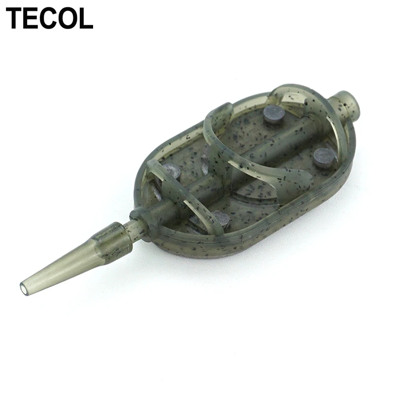 TECOL 30G 40G 50G 60G Boat Shape Carp Fishing Bait Cage Inline Method Lead Weight Carp Feeder Throw Bait Fishing Accessories view 6