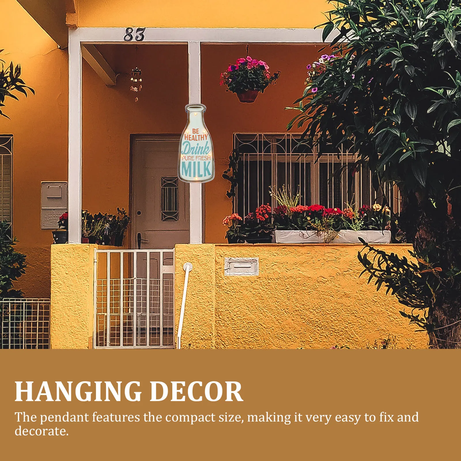 

1Pcs Ice Cream LED Wall Pendant Creative Glowing Hanging Decor Simple Indoor Bar Wall Scene Ornament Restaurant Hanging Decor