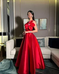 Aenyrst Sexy Red Prom Dress customized Square Neck Floral Beads Party Evening Dresses Floor Length A-Line Special Occasion Gowns