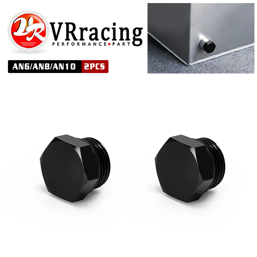 1 or 2 Pieces AN6 AN8 AN10 Male Block Off Cap Fitting Hex Head Plug With O-Ring Adapter Aluminum Alloy BL02