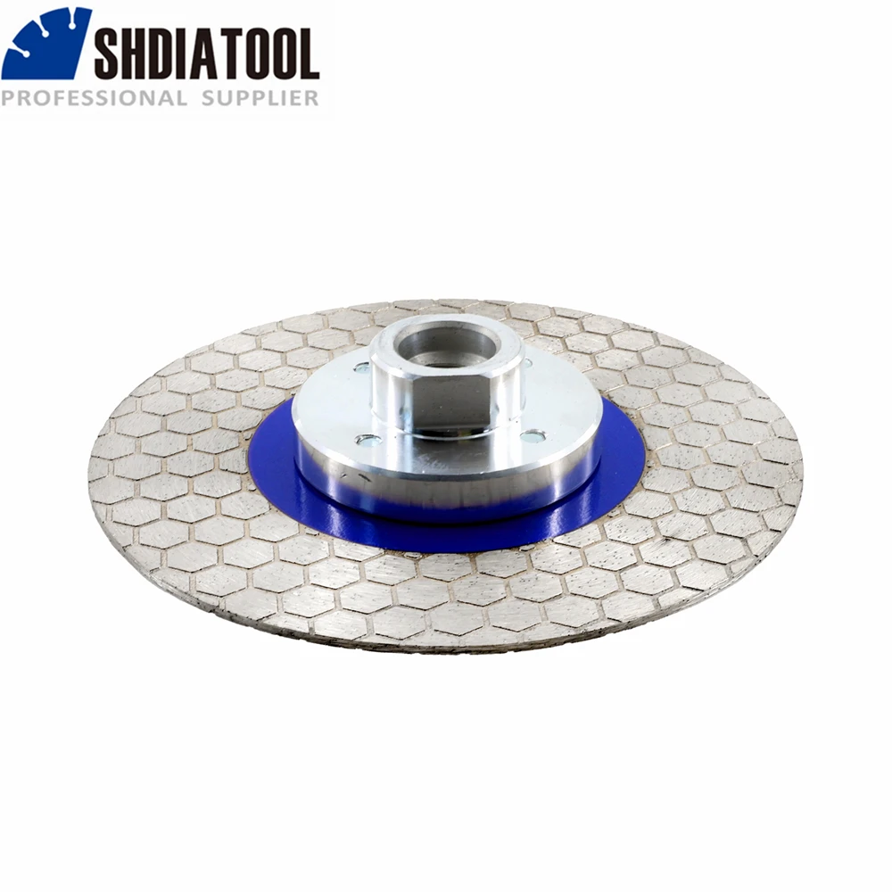 SHDIATOOL 105/115/125mm Diamond Cutting M14 Flange Grinding Disc Hexagon Double Side Segment Cutter Plate Granite Ceramic Marble