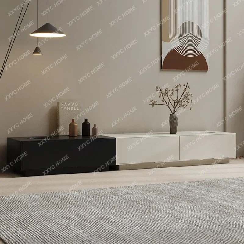 

Large and Small Apartment Type Villa Living Room Cream Style Designer Creative Contrasting Color Type Floor Cabinet