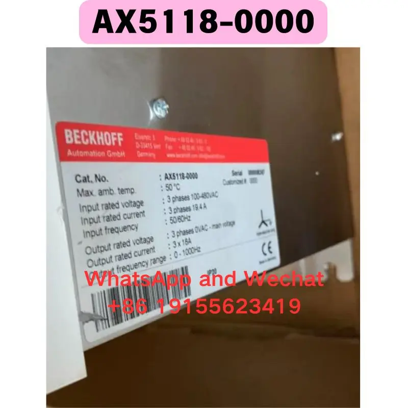 

Used AX5118-0000 Driver Functional test OK