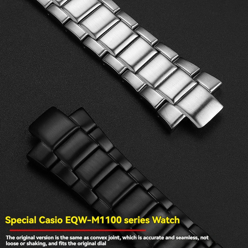 Stainless steel watchband For Casio EDIFICE Series EQW-M1100 EQW-A1000 watch strap Repair Tool Men\'s watch accessories