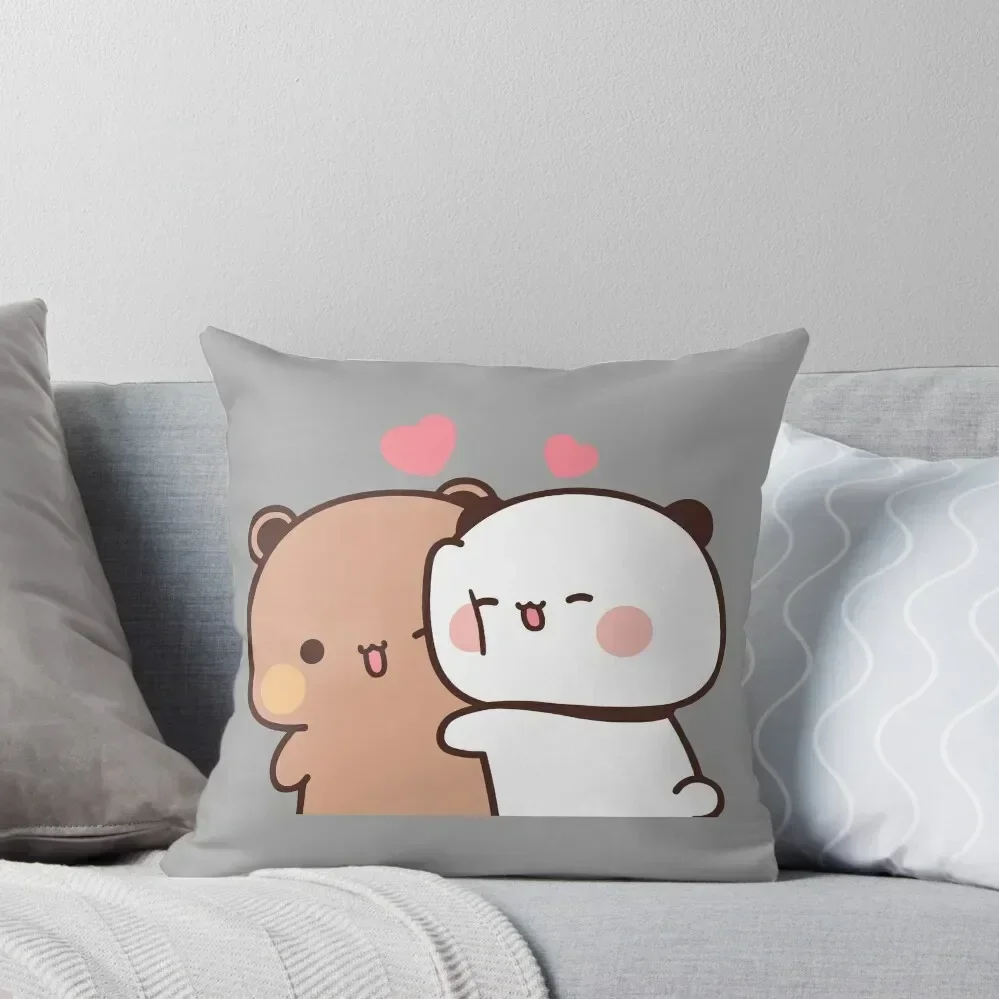 

Love Hug from BuBu Panda to DuDu Bear Throw Pillow Christmas s Covers Christmas Pillow Covers pillow