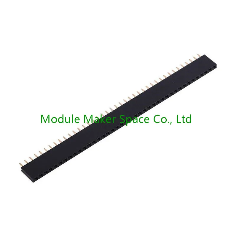 10PCS 2.54mm 40 Pin Stright Female Single Row Pin Header Strip PCB Connector