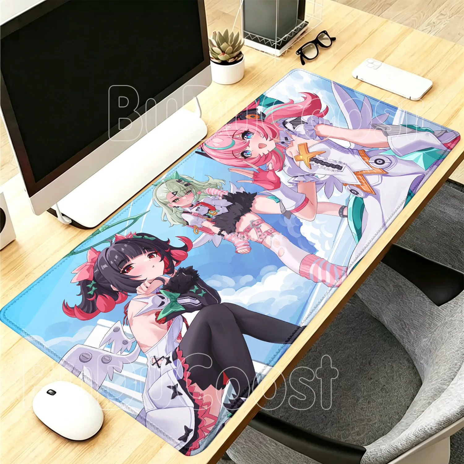 XXL Aria Sunna Nangong Yu‌ AOD Angels of Delusion Mouse Pad Gaming Keyboard Mousepad Zenless Zone Zero ZZZ Anime Girl Desk Mat