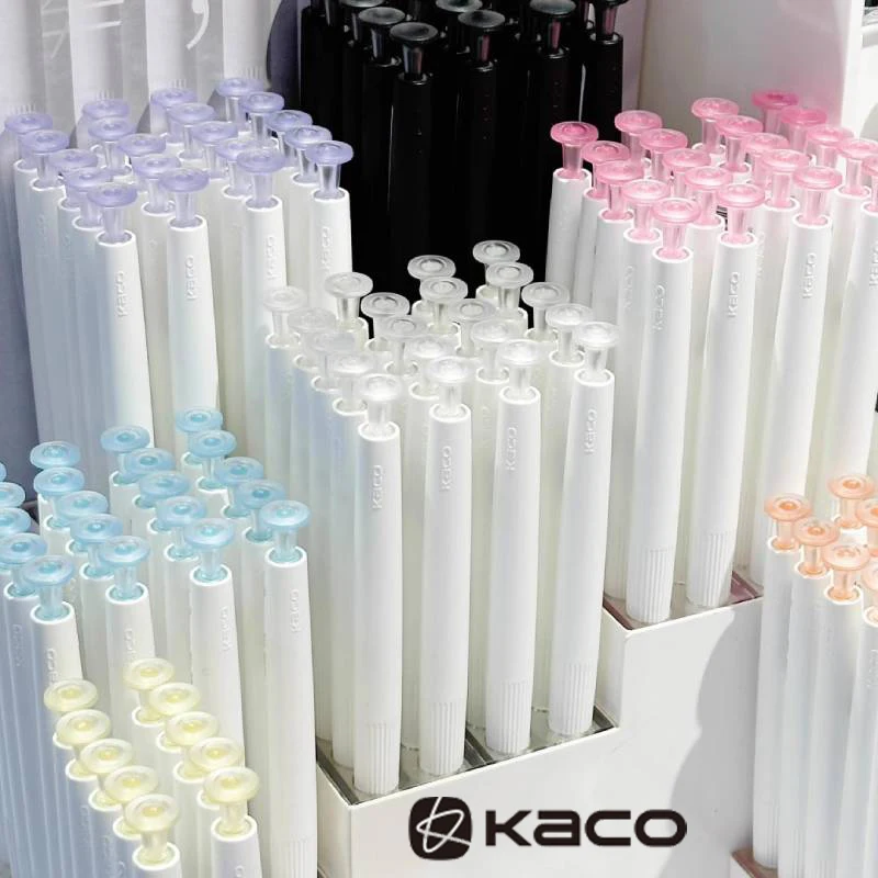 KACO K10 Gel Pen 0.45mm Quick-drying Press Signature Pen Simple High Value Ins Style Smooth Writing Notes Study Exam Stationery