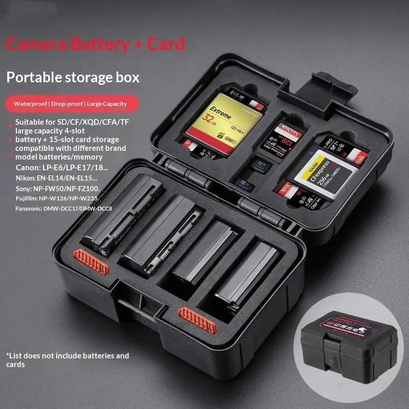 1 Pc Waterproof Storage Box Portable Camera Battery Case Memory Card Organizer Holder For NP-FZ100 Battery