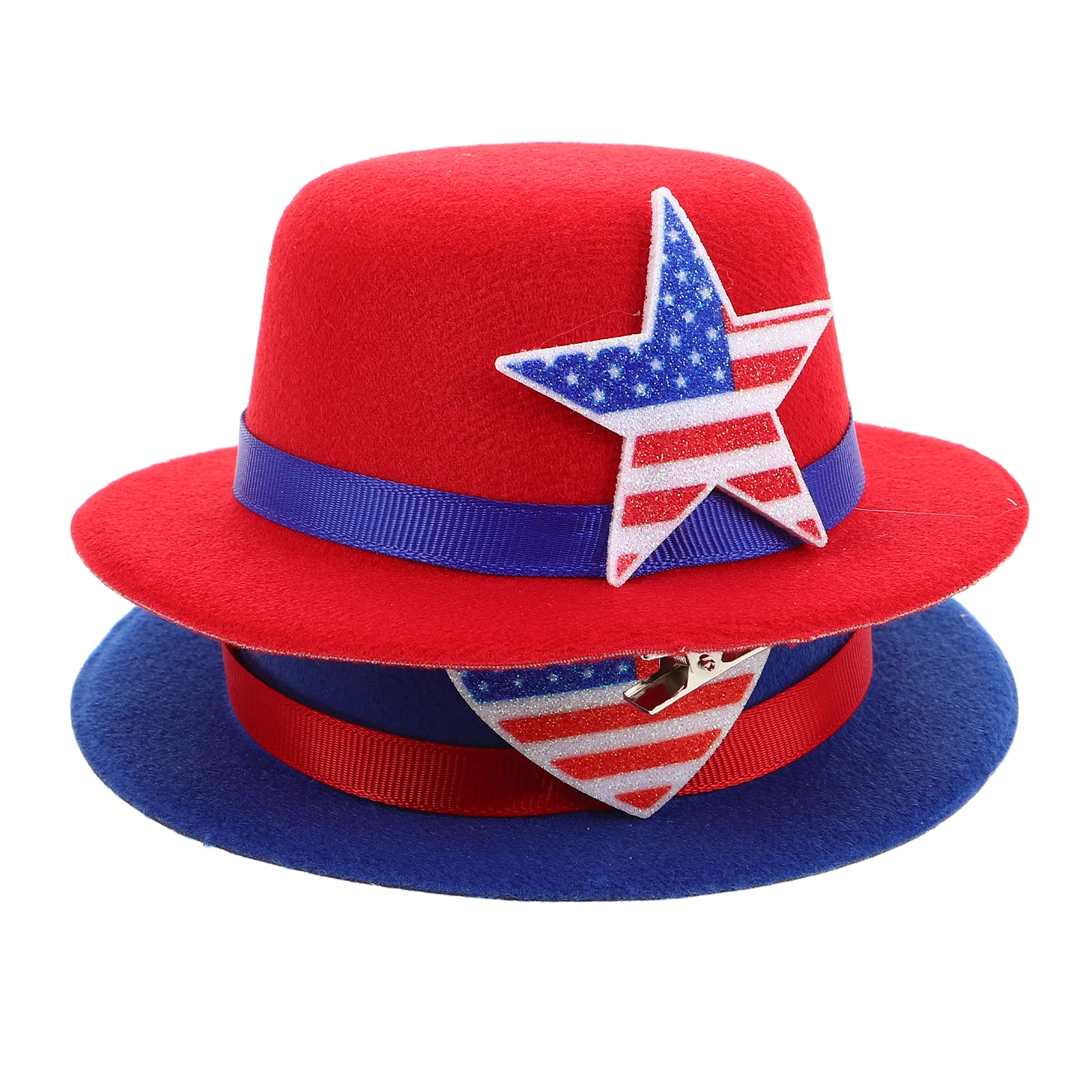 

2pcs IndependenceDayHat PatrioticCostumeProps PetsHumans DurableMaterial ReusablePhotoAccessories UsaFestive HairCare Styling
