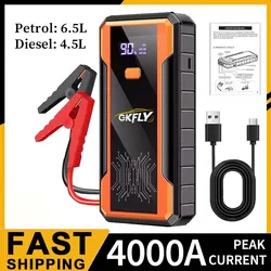 GKFLY 18000mAh urządzenie do uruchamiania awaryjnego samochodu przenośny Power Bank wzmacniacz akumulatora samochodowego 1200A urządzenie rozruchowe do benzyny 6.0L Diesel 4.0L