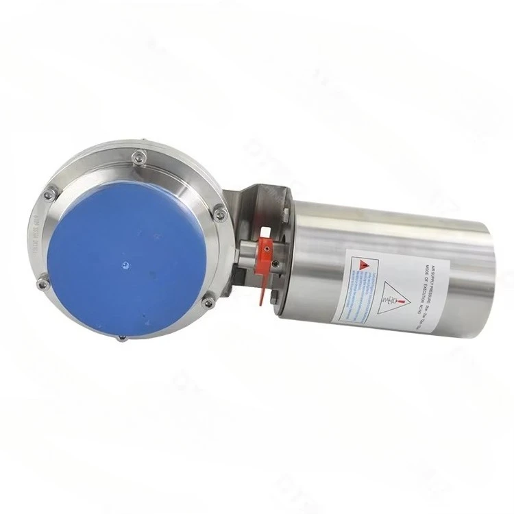 صمام فراشة لحام هوائي من الفولاذ المقاوم للصدأ الصحي