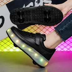 

Kids Roller Skate Shoes 2 Wheels Fashion Boys Girls Casual Sports Deformation Sneakers Children Toys Gift Game Boots Spring 2024