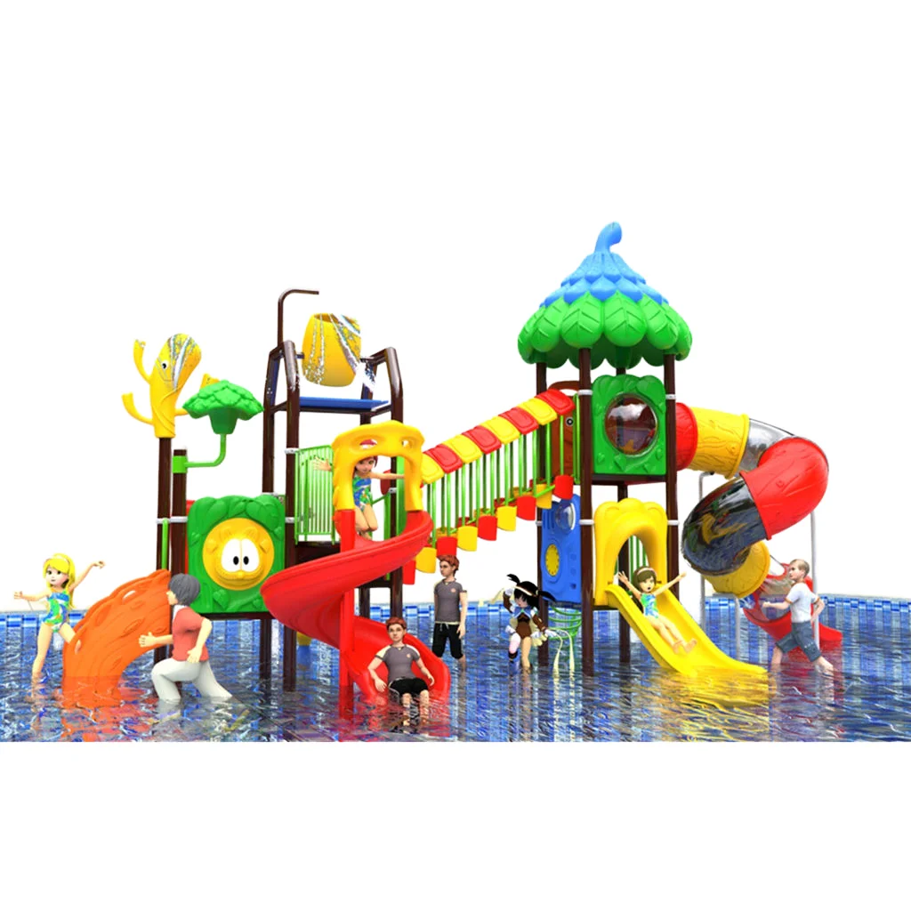 2027  Commercial Plastic Water Slide Large Outdoor Water Park Playground Equipment for Hotel Resort Pool