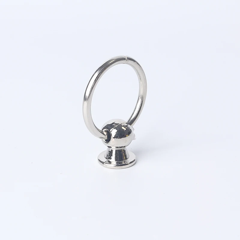 10 Sets 10mm Zinklegierung Kugelnieten mit O-Ring-Zuglasche für Handtaschen, Leder-Umhängetaschen, DIY-Bastelarbeiten – Detail 4