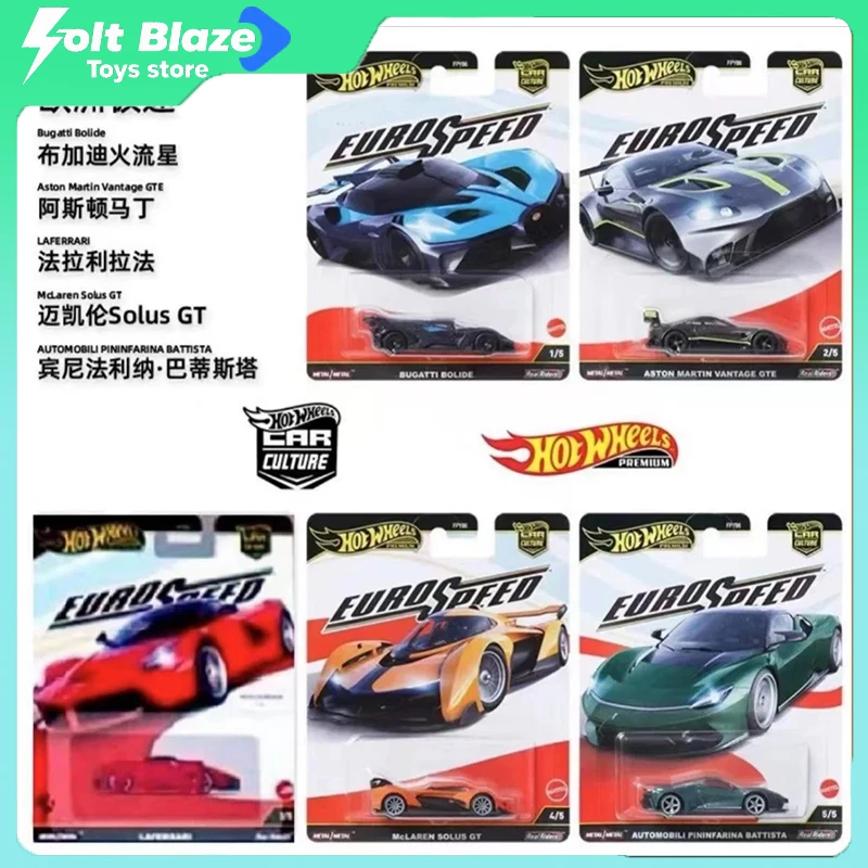

Pre Sale Hot Wheels 2025 Car Culture Euro Speed Series Car Model 1/64 Bugatti Bolide Aston Martin Laferrair Cars Model Boy Gifts