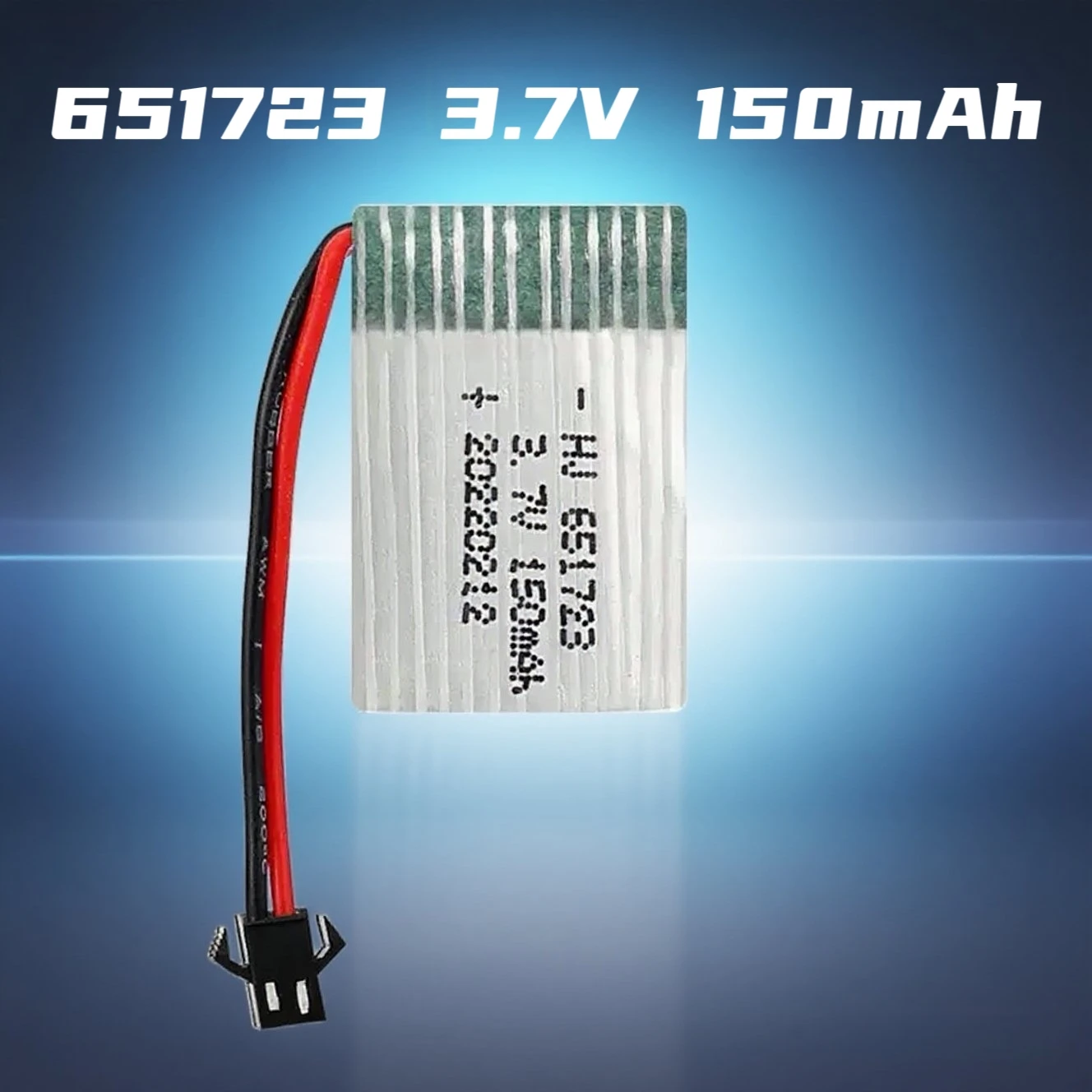 651723 Battery 3.7V150mAh Lipo Battery USB Charger with PH2.0 XH2.54 SM JST Plug For U207 H2 H8 RC Aircraft Quadcopter H36 Drone