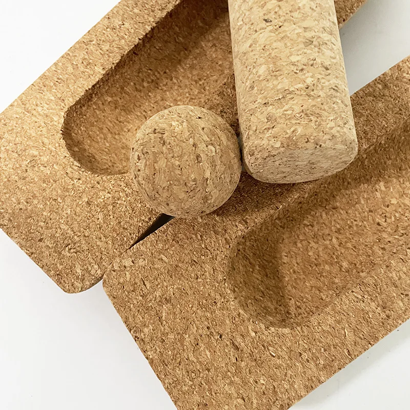Cork Balance Board Equipment Yoga Cork Balance Trainer Set Massage Column Folio Semicircular Cork Column