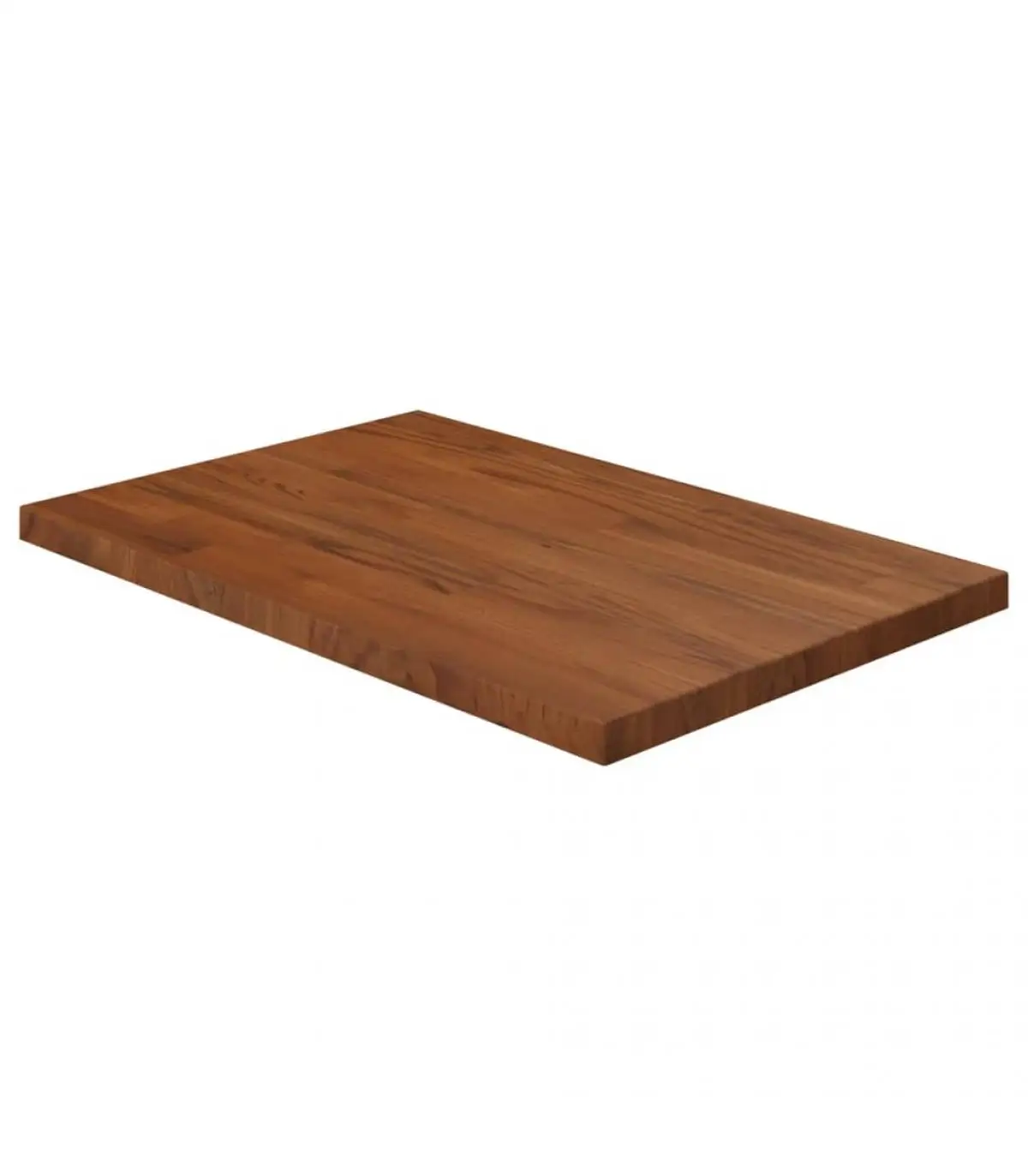 Countertop bathroom dark brown treated solid wood 60x40x2,5 cm