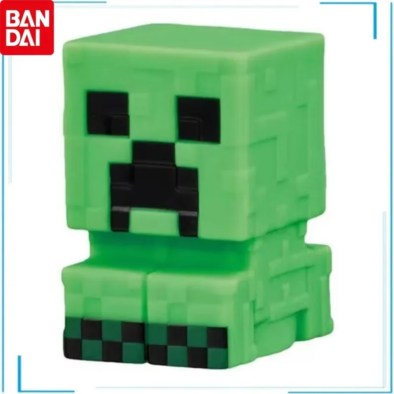 BANDAI Minecraft Creeper Glow in The Dark Ornament Video Games Action Figure Model Toys