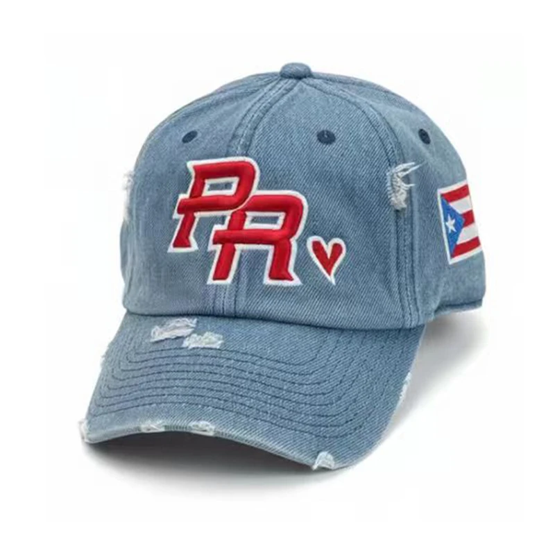 Fashion Creative New Adjustable Baseball Cap Puerto Rico Side Flag Hip Hop Hat Outdoor Leisure Daily Sunshade Hat Baseball Hat