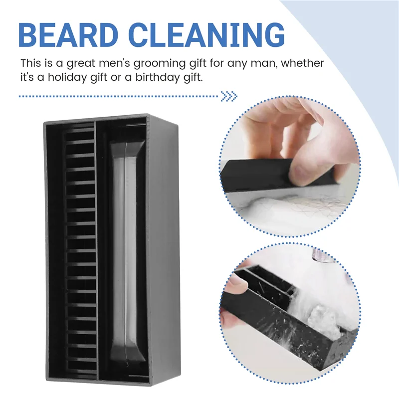 AB15-Beard Cleaning And Holder Set Cleaning Tool, 1Beard Cleaning And 1 Cleaning Bar Holder For Men Bathroom Sink Shaving Reusab