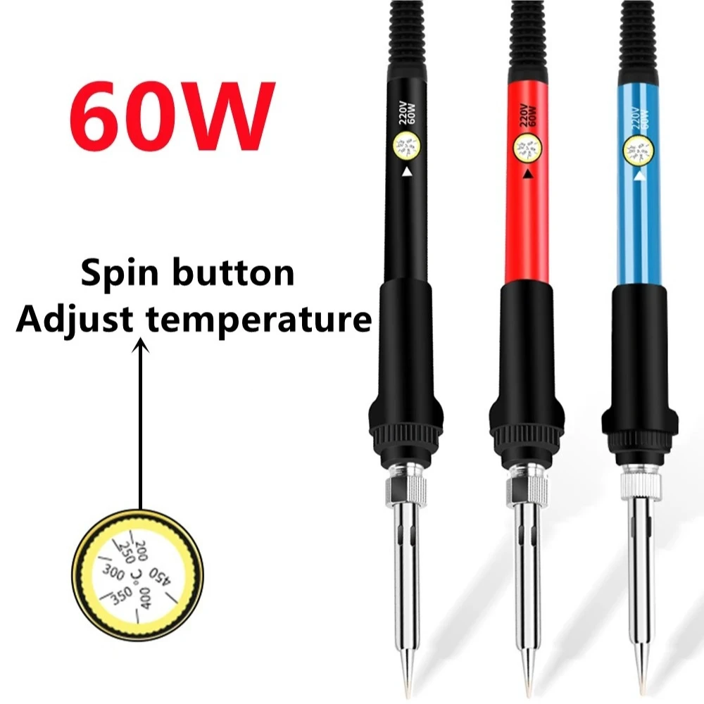 

Electric Soldering 60W Iron 110V 220V US/EU Plug Temperature Adjustment Soldering Iron Household Electronic Welding Repair Tool