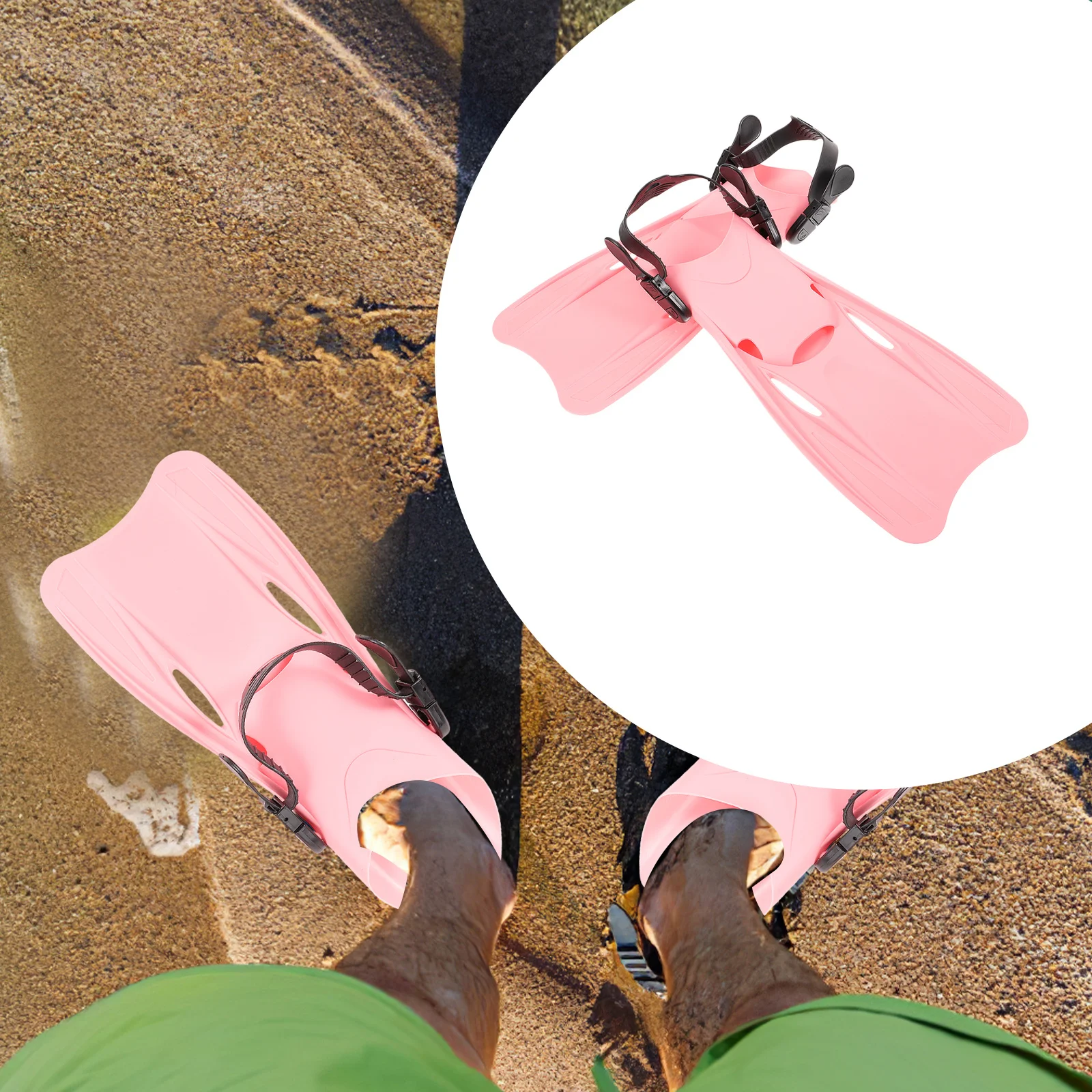 

1Pair Swimming Fins Adult Lightweight Durable Plastic Swim Flippers Snorkeling Training Swimming Aid for Men Women