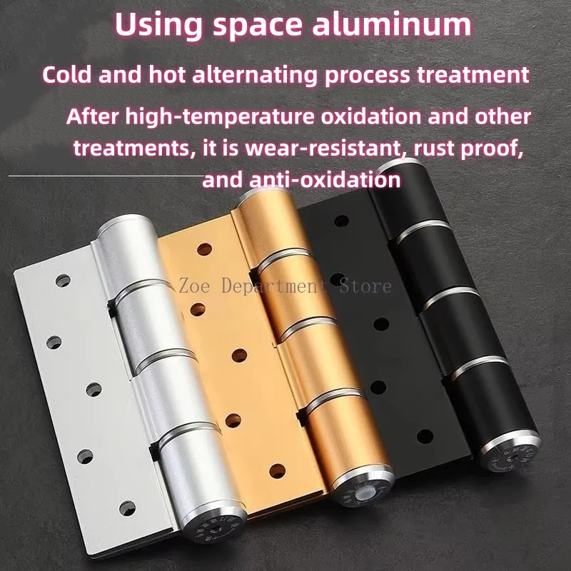 Hydraulic Hinge Invisible Door Self-closing Door Closer Silent Damping Hinge Buffer Slot-free E-type Buffer Hinge Hinges Hidden