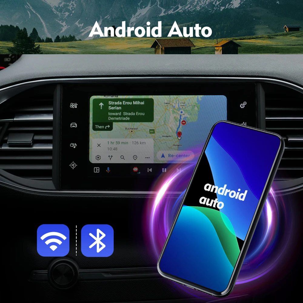 EBILAEN Wireless Carplay Android Auto For Peugeot Citroen SMEG Picasso C4 C5 DS4 DS3 308 508 208 3008 Module Box Mirror Link